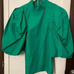 Hold top with puffy sleeves